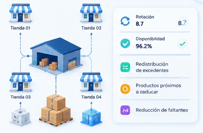 Sistema de inventarios y distribución entre tiendas
